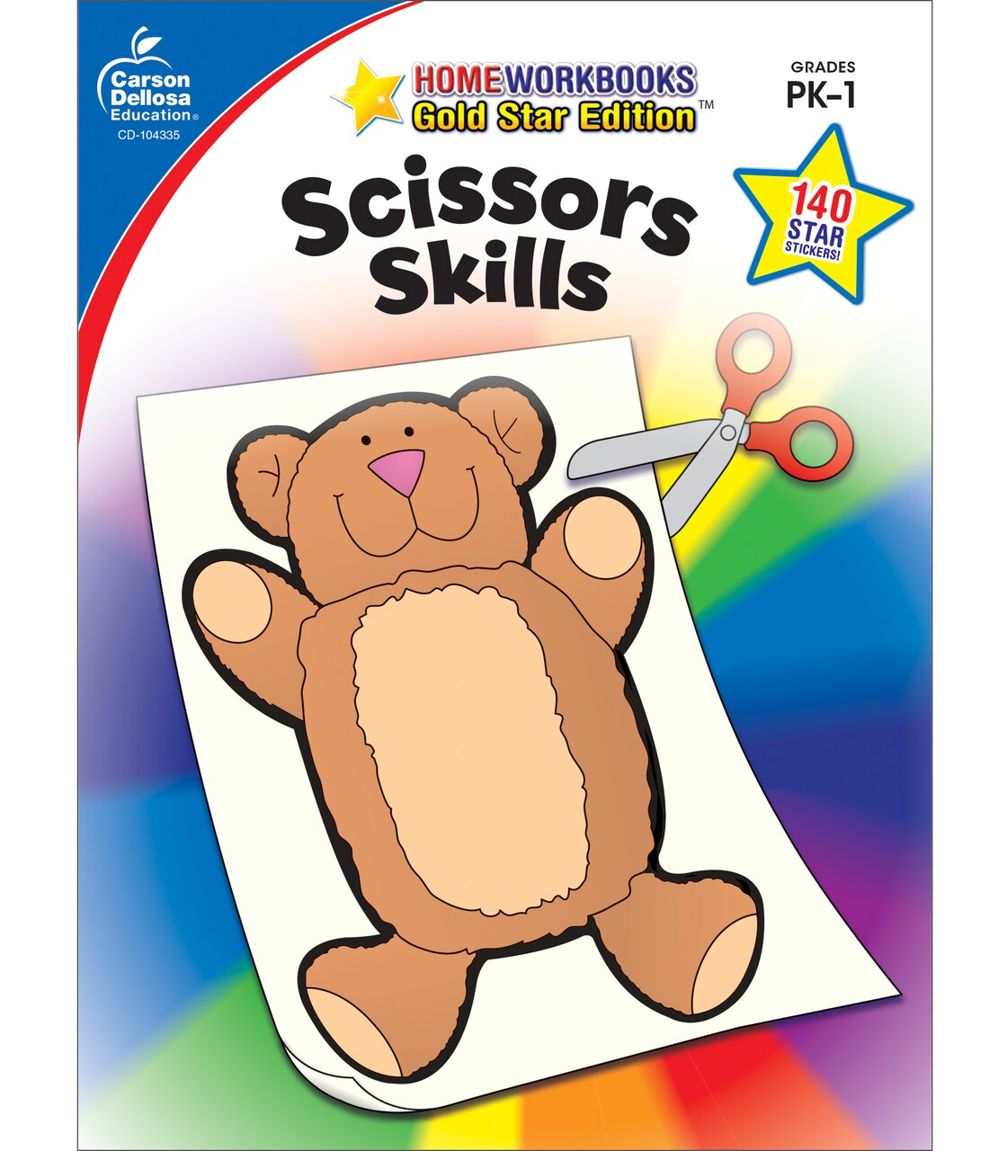 Carson Dellosa Scissor Skills Kids Craft Book, Preschool Workbook With Cut and Paste Toddler Learning Activities for Pre K, Kindergarten and 1st Grade